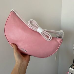 STAUD pink leather bag
